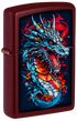 Zippo 47509 vžigalnik Colorful Dragon, Merlot Matte