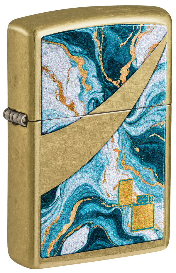 Zippo 47515 vžigalnik Marble Lighter, Street Brass