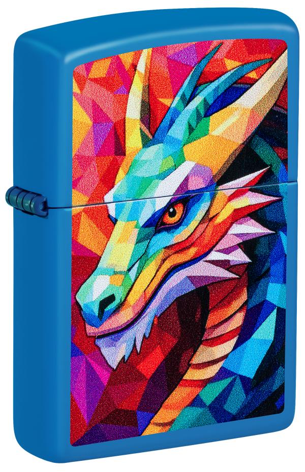 Zippo 47517 vžigalnik Abstract Dragon, Sky Blue Matte