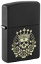 Zippo 47529 vžigalnik Skull With Crown, Black Matte