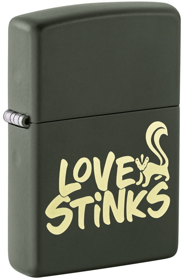 Zippo 47533 vžigalnik Love Stinks, Green Matte
