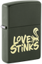 Zippo 47533 vžigalnik Love Stinks, Green Matte