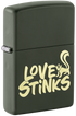 Zippo 47533 vžigalnik Love Stinks, Green Matte