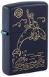 Zippo 47535 vžigalnik Dolphin Cowboy, Navy Matte