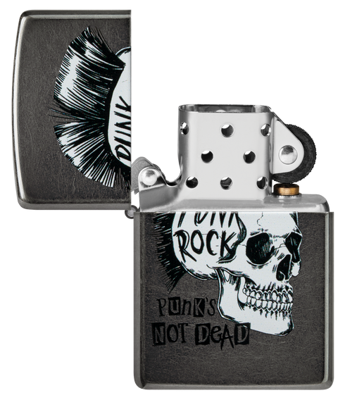 Zippo vžigalnik 60.006.559 Punk Rock Skull, Grey