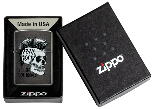 Zippo vžigalnik 60.006.559 Punk Rock Skull, Grey