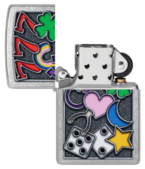 Zippo 48682 vžigalnik All Luck Design, Street Chrome