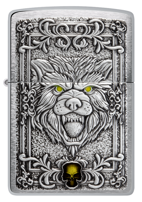 Zippo vžigalnik 48690 Fierce Wolf Emblem