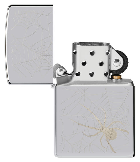 Zippo vžigalnik 48767 Spider Web High Polish Chrome