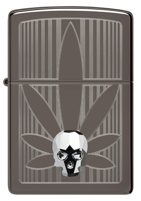 Zippo vžigalnik 48773 Cannabis Skull Crystal