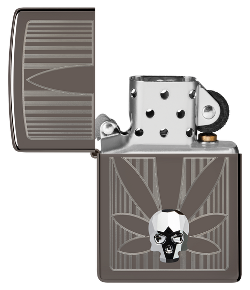 Zippo vžigalnik 48773 Cannabis Skull Crystal