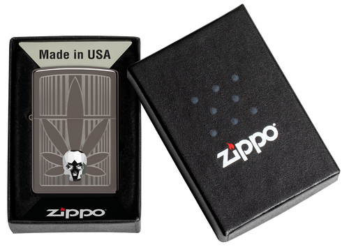Zippo vžigalnik 48773 Cannabis Skull Crystal