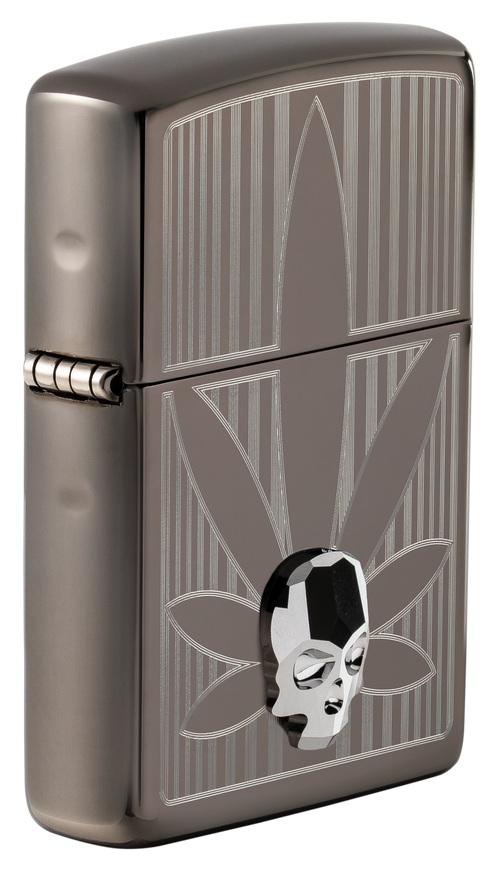 Zippo vžigalnik 48773 Cannabis Skull Crystal