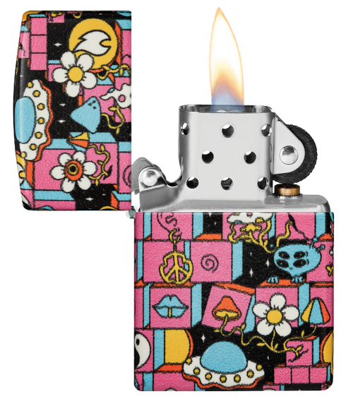 Zippo 48779 vžigalnik Abstract Pink, Glow in the Dark