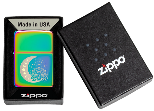 Zippo 48910 vžigalnik Spiritual Moon & Lotus, Multi Color