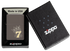 Zippo 48913 vžigalnik Lucky 7, Black Ice