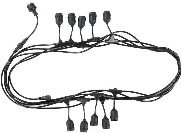 Avide 925967 Kabel za žarnice E27 - 10 vtičnic 10m IP44