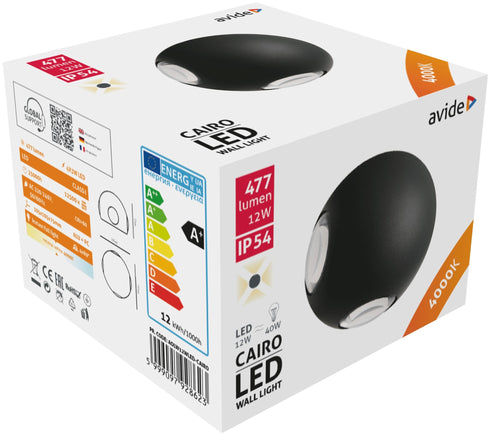 Avide 928623 Zunanja svetilka Cairo 4-stranska LED 12W 4000K 477lm IP54