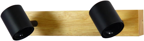 Avide 937908 Svetilka stenska Madeline 2x E27 max 60W črna železo les