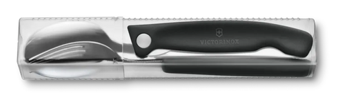 Victorinox 6.7192.F3 Set 3v1 - nazobčan nož, žlica in vilica