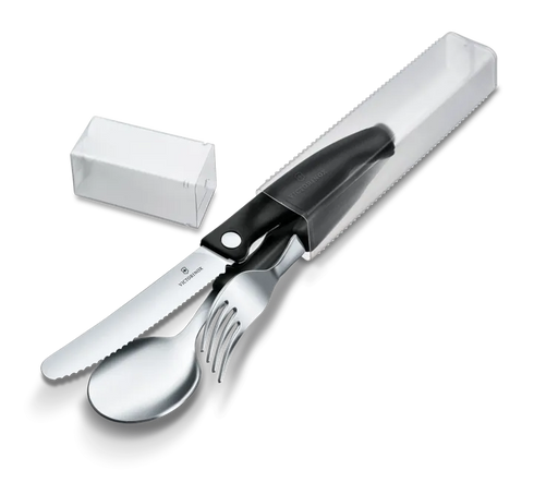 Victorinox 6.7192.F3 Set 3v1 - nazobčan nož, žlica in vilica