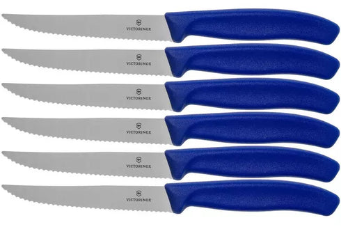 Victorinox 6.7232.6 Set nožev za zrezke 6v1, nazobčan moder 12 cm