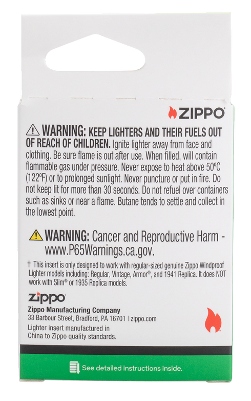 Zippo 2.007.732 Plinski vložek za pipe, kremen - rumen plamen