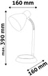 Svetilka namizna črna O-Base E27 IP20 max 11W LED ABDLO-B (brez žarnice)