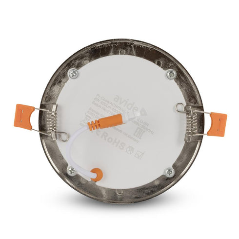 Svetilka stropna vgradna LED okrogla 6W NW 4000K Satin ACRPNW-R-6W-ALU-SN