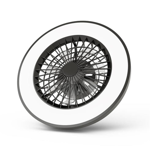 Svetilka stropna z ventilatorjem Wanda 2x24W+15W motor IR remote črna AFCLCCT-48W-15W-WAB