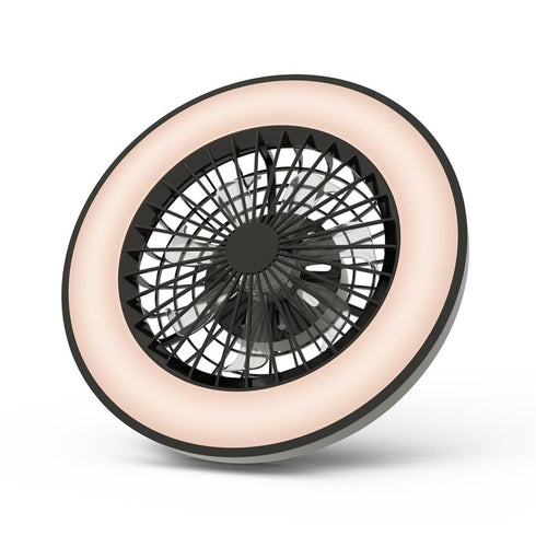 Svetilka stropna z ventilatorjem Wanda 2x24W+15W motor IR remote črna AFCLCCT-48W-15W-WAB
