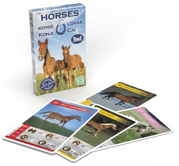 Igra s kartami 10035085 Animal Trumps 3v1: Konji