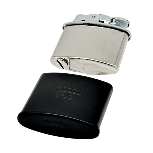 Ronson 210003 Vžigalnik polnilni Nostalgia kremen v črni barvi