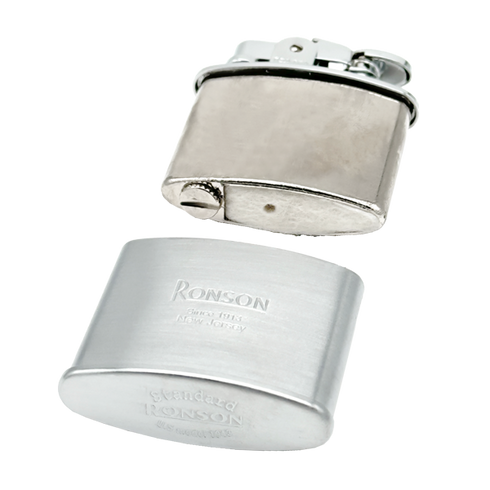 Ronson 21002 Vžigalnik polnilni Nostalgia kremen v srebrni barvi