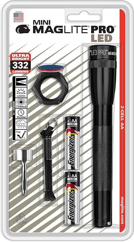 Maglite svetilka LED SP2P01C PRO 2xAA,Mini PRO Črna blister