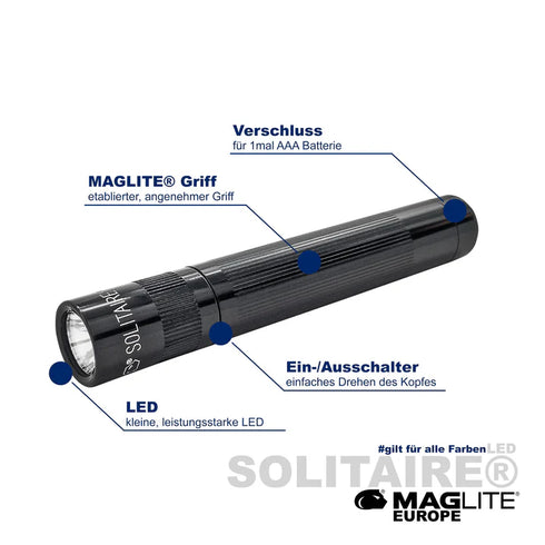 Maglite svetilka LED J3ASV2L Solitaire 1xAAA, Rožnato-Zlata