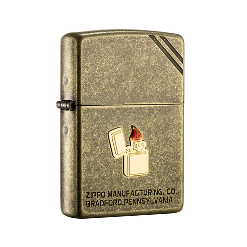 Zippo vžigalnik ZA-3-90A Antique Stone BS Emblem