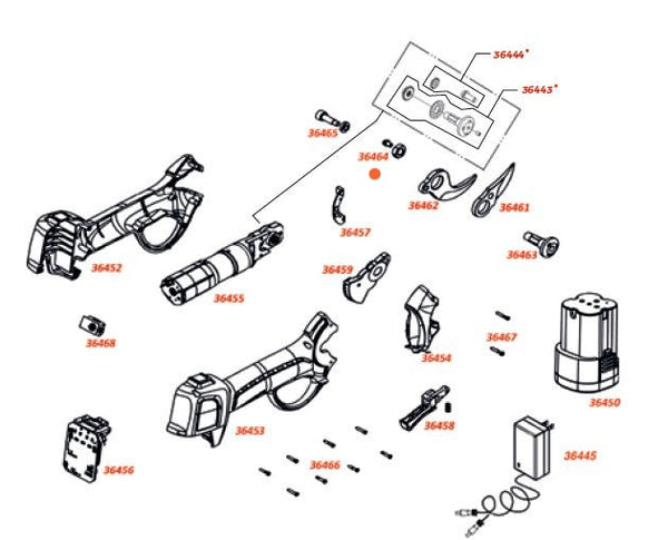 Ausonia 36464 Vijak in matica za škarje Work-It 30 (31815)