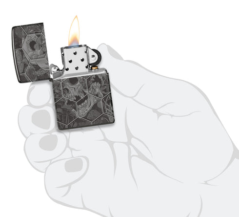 Zippo 46425 vžigalnik Hexagon Trippy Skull