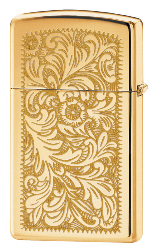 Zippo vžigalnik 1652B Venetian® Slim® High Polished Brass
