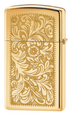 Zippo vžigalnik 1652B Venetian® Slim® High Polished Brass