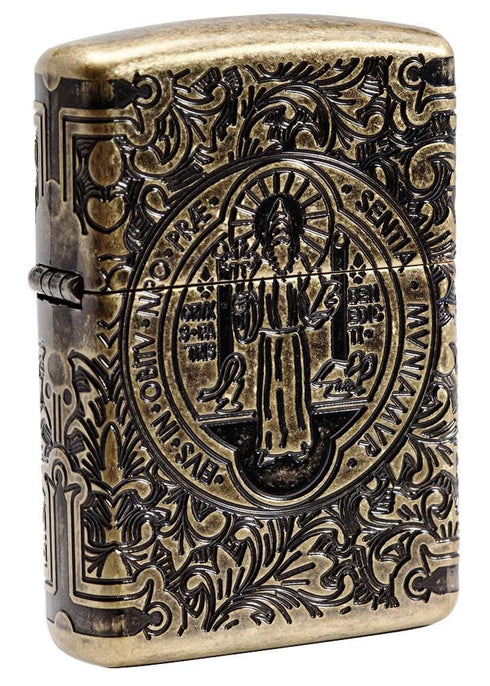 Zippo vžigalnik 29719 St. Benedict, Armor® Antique Brass