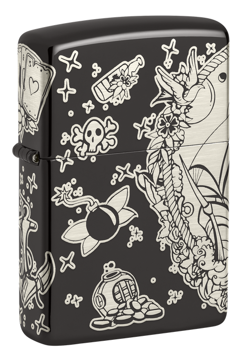 Zippo vžigalnik 48398 Tattoo Pirates