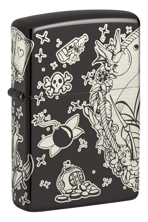 Zippo vžigalnik 48398 Tattoo Pirates