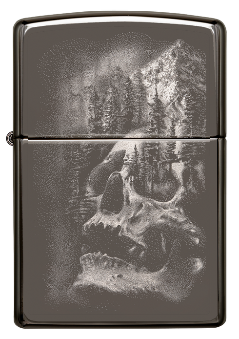 Zippo vžigalnik 49141 Skull Mountain Black Ice®