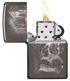 Zippo vžigalnik 49141 Skull Mountain Black Ice®