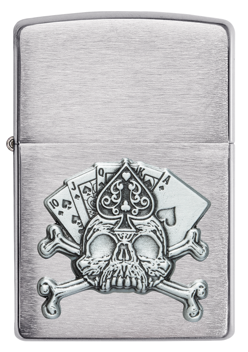 Zippo vžigalnik 49293 Card Skull Emblem