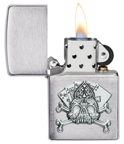 Zippo vžigalnik 49293 Card Skull Emblem