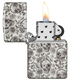Zippo vžigalnik 49458 Skulls & Flowers, Glow in the Dark