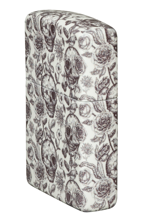 Zippo vžigalnik 49458 Skulls & Flowers, Glow in the Dark